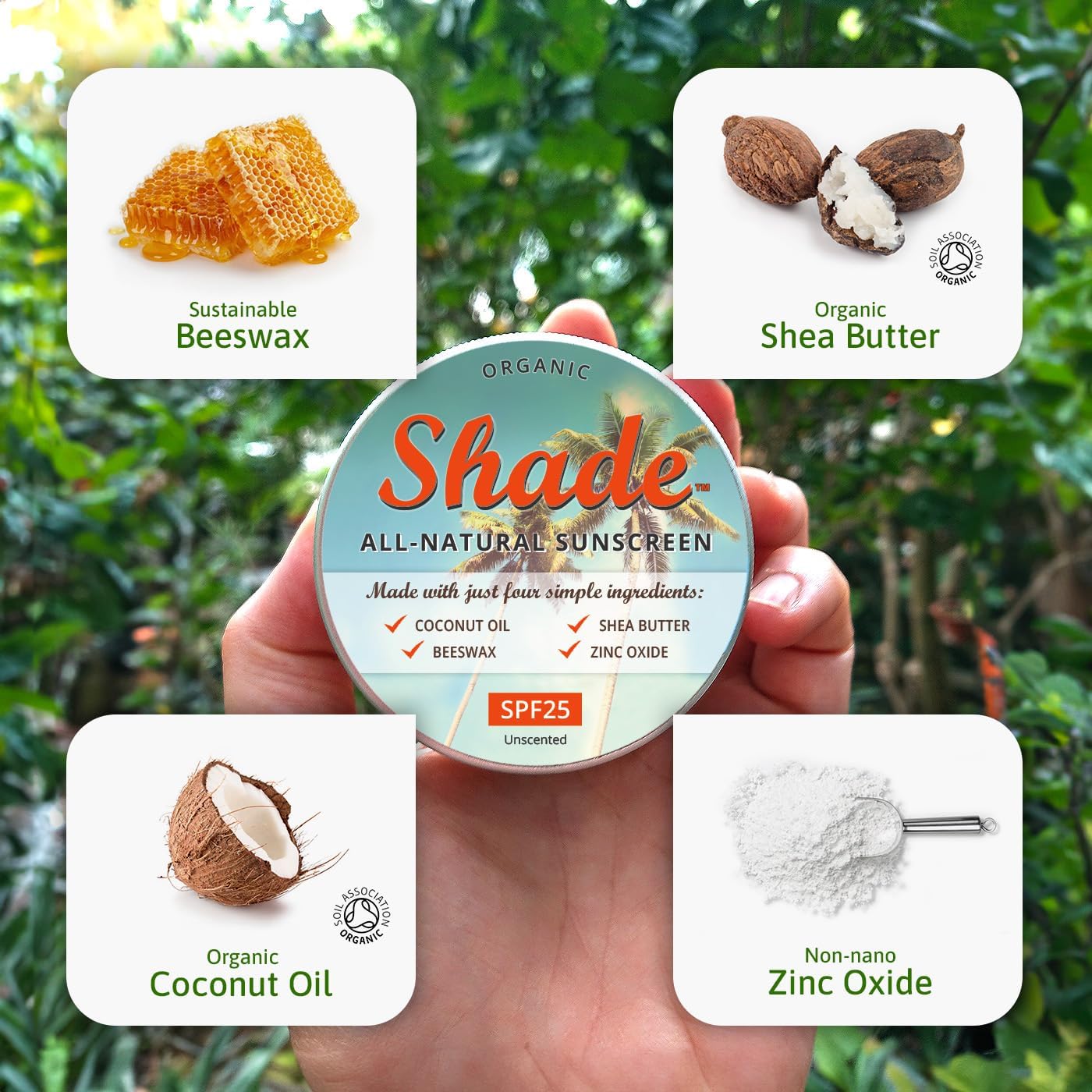 Shade All-Natural Sunscreen | Unscented | SPF25