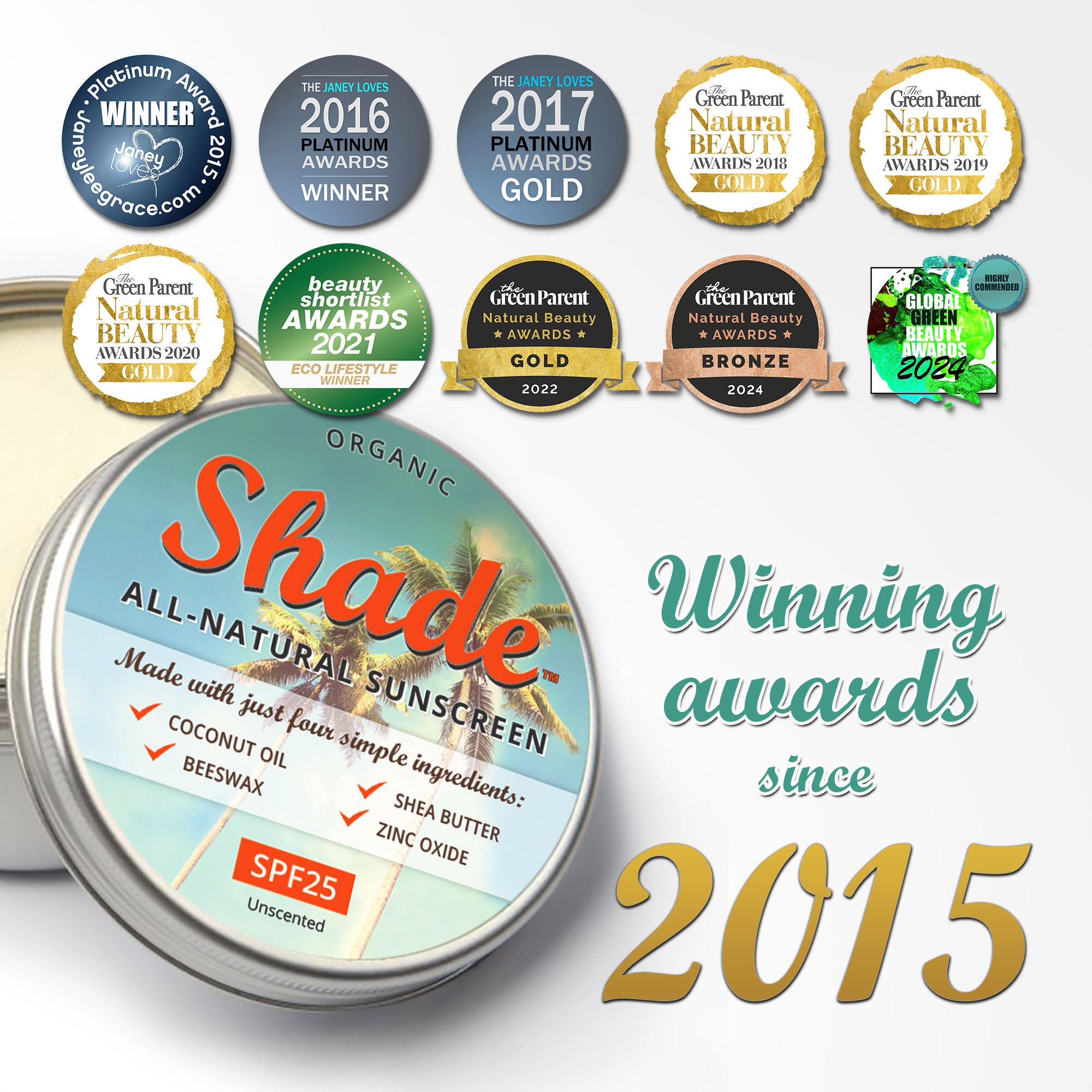 Shade All-Natural Sunscreen | Unscented | SPF25