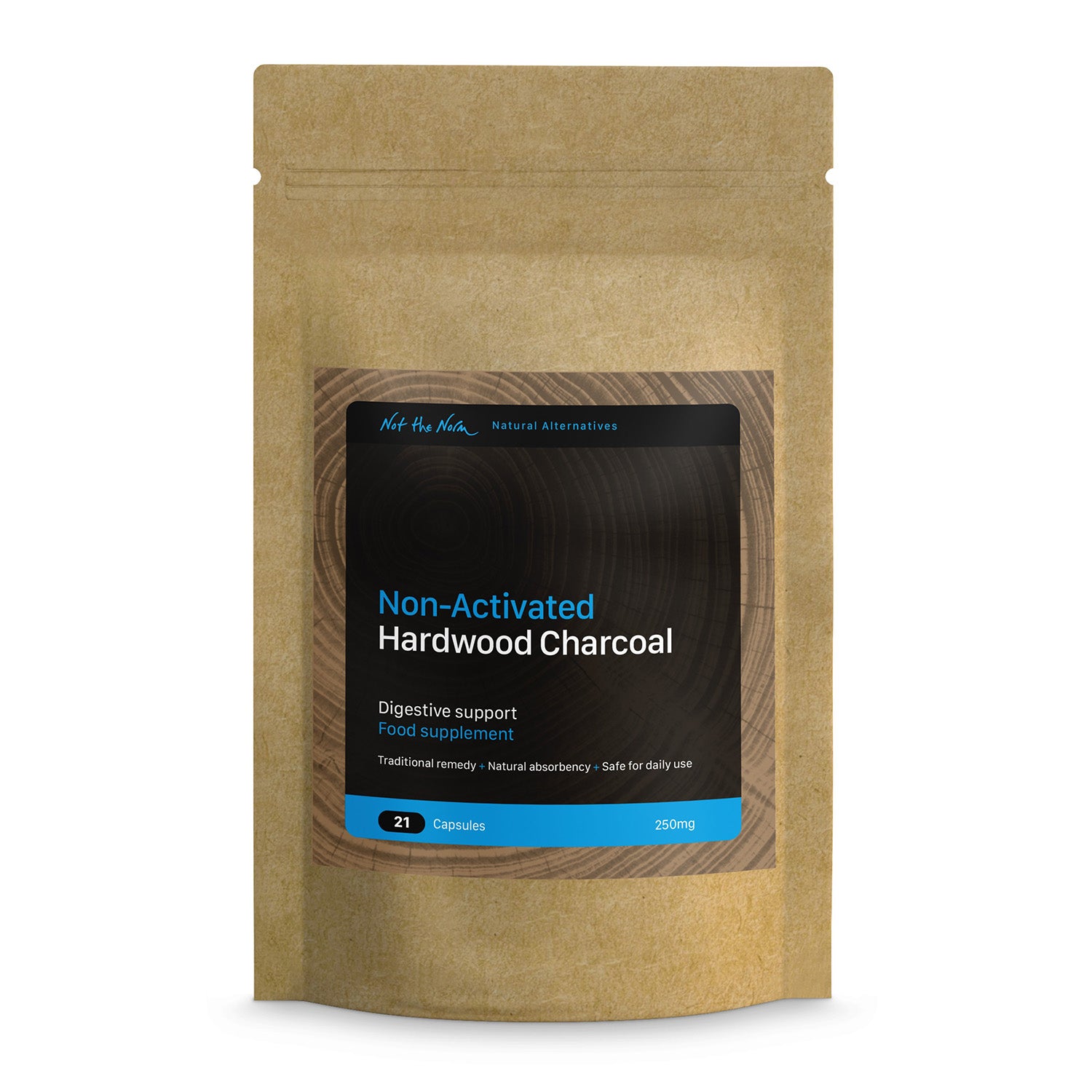 Nicht aktivierte Hartholzkohlekapseln – Unterstützung der Verdauung 
