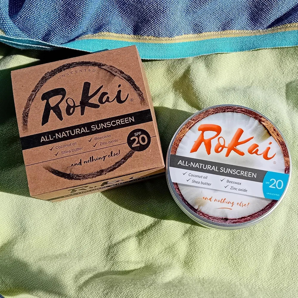 RoKai® All-Natural Sunscreen | SPF20 | Organic | Unscented | Mineral-based