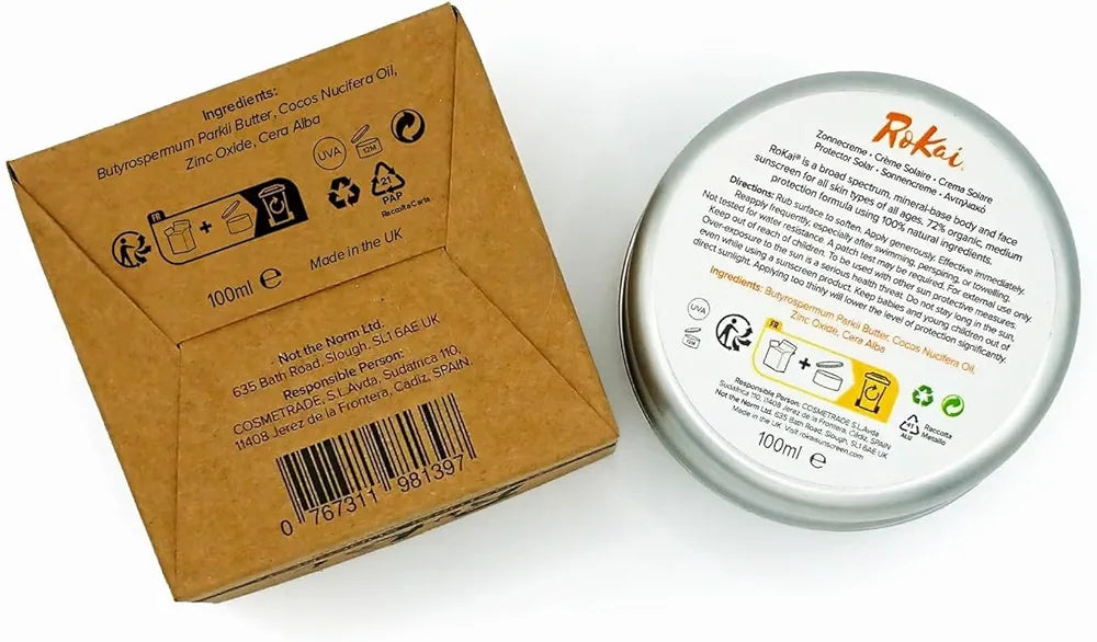 RoKai® All-Natural Sunscreen | SPF20 | Organic | Unscented | Mineral-based