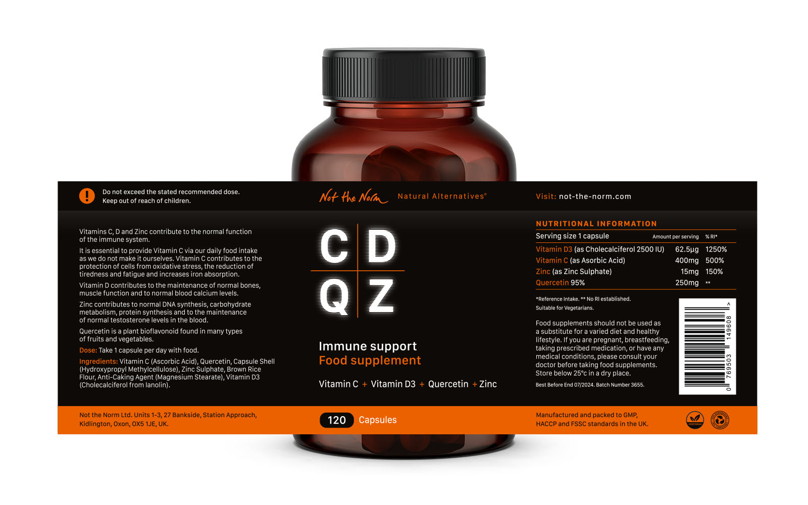 TRADE ONLY - CDQZ - Immune Support with Quercetin & Zinc
